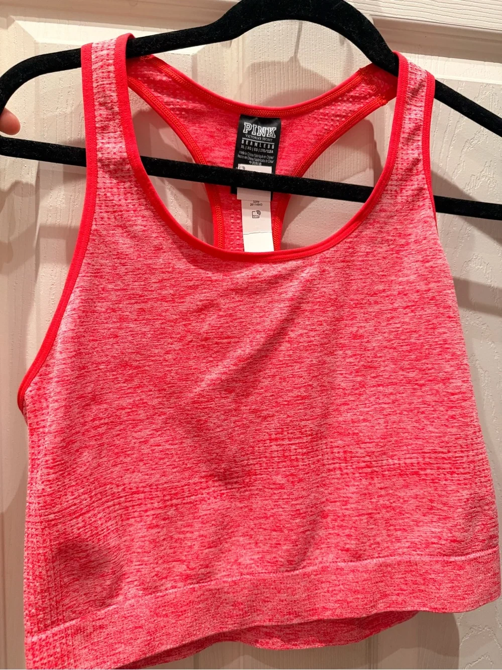 PINK Victoria's Secret Neon Pink Seamless Racerback top X-LARGE